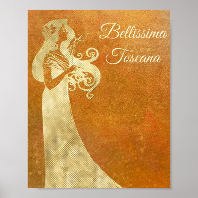 *~* Bellissima Toscana  Italian Language Tuscany Poster (Front)