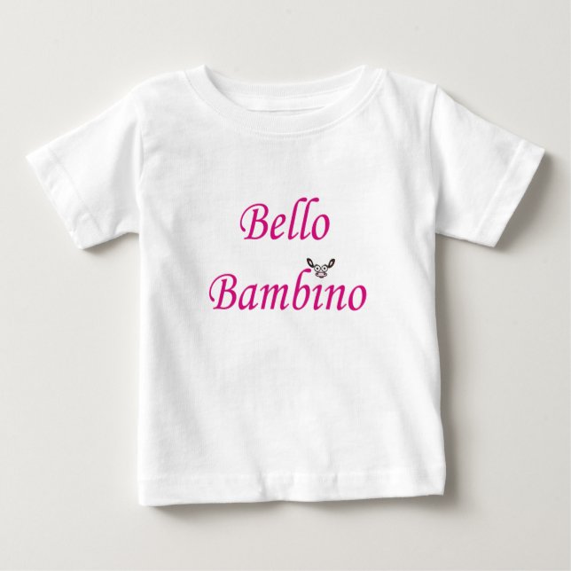Bello Bambino pink Mooja Baby T-Shirt (Front)