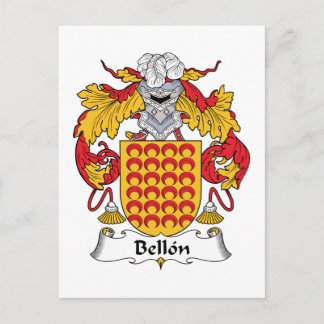 Bellon Family Crest Postcard