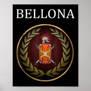 Bellona Ancient Roman Goddess Of War Symbol  Poster
