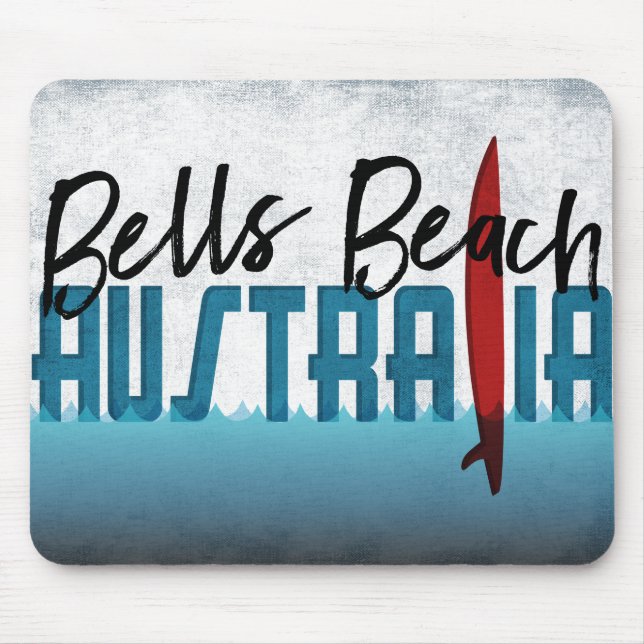 Bells Beach Australia Surfboard Surfing Mouse Pad (Front)