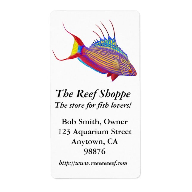 Bells Flasher Wrasse Customisable Label (Front)