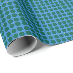 Bells in green illustration  wrapping paper