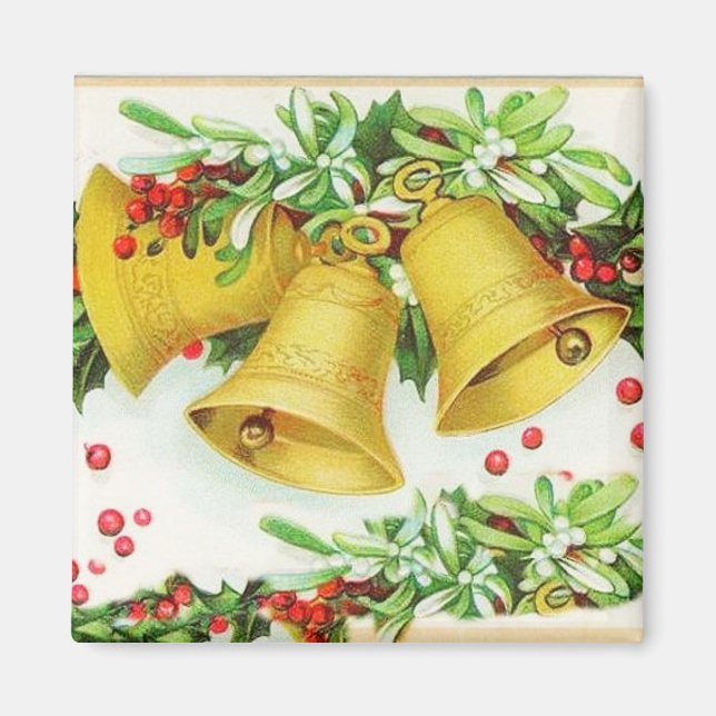 Bells of Christmas Vintage Magnet (Front)