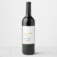 Bells on Bobtails Custom Wine Label
