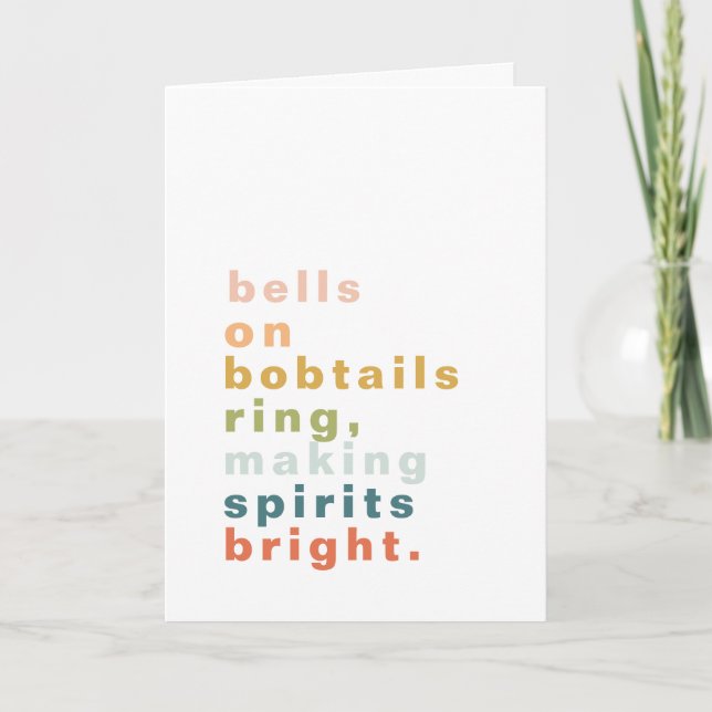 Bells on Bobtails Greeting Card (Front)