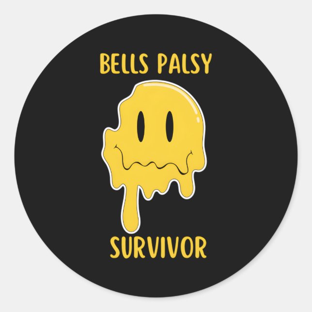 Bells Palsy Survivor Facial Paralysis Bells Palsy  Classic Round Sticker (Front)