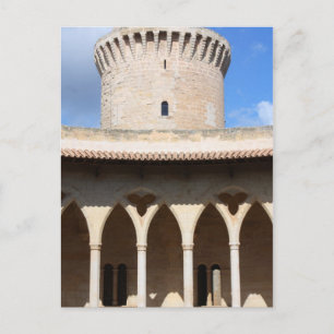 Bellver castle top postcard