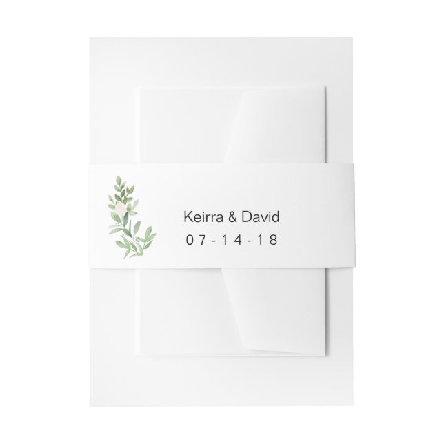 Belly Band for wedding invitation and rsvp (Front Example)