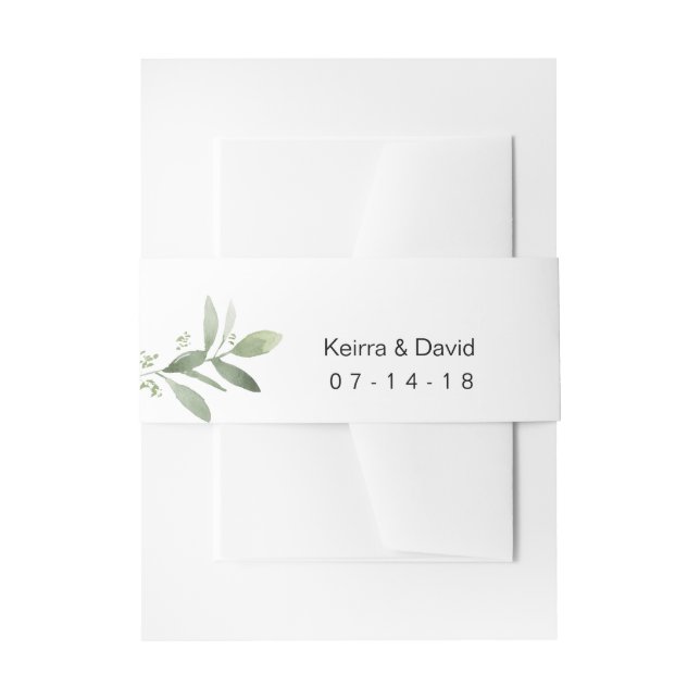 Belly Band for wedding invitation and rsvp (Front Example)