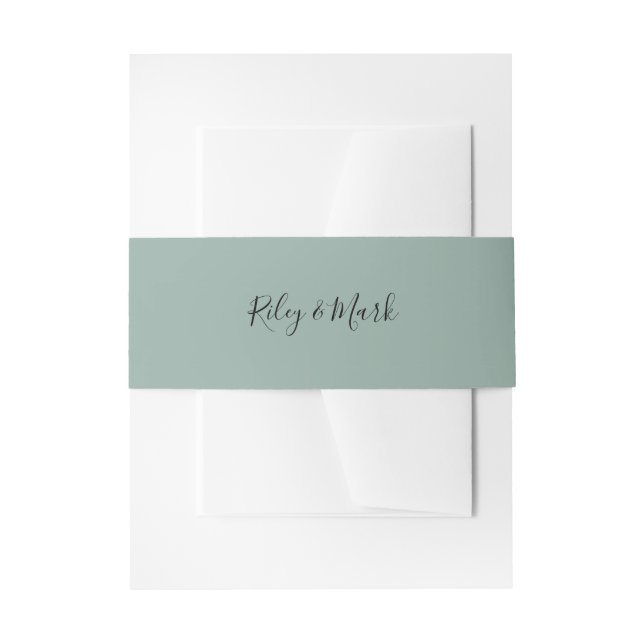 Belly Band Wedding Suite Invitation Wrap E705 Invitation Belly Band (Front Example)