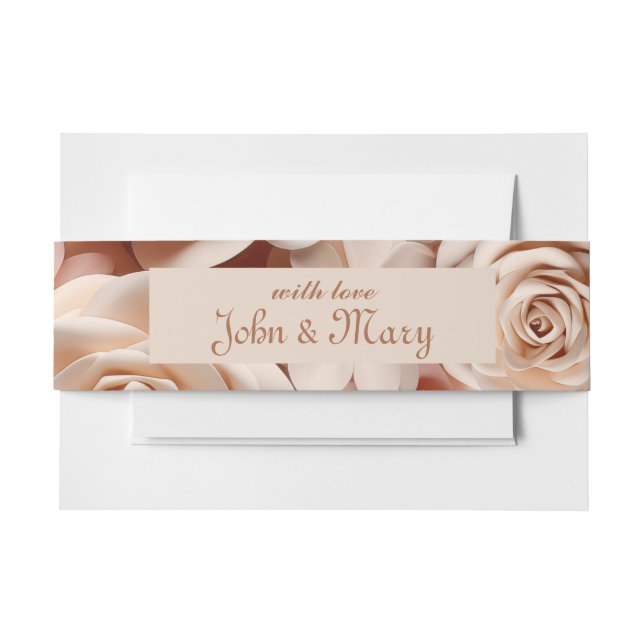 belly bands floral invitation belly band (Front Example)