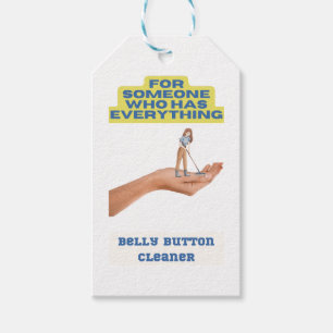 Belly button cleaner, joke present, gift for him, tags