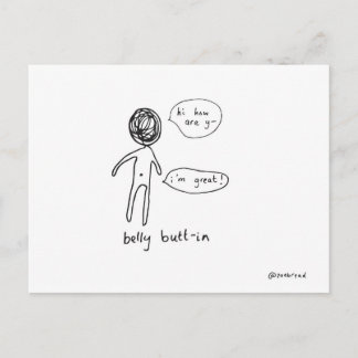 belly button postcard
