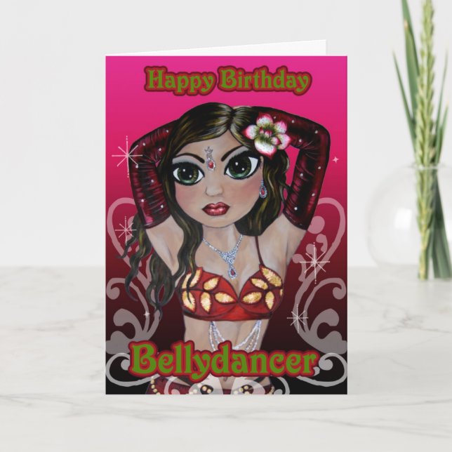Belly Dance Birthday Card (Front)