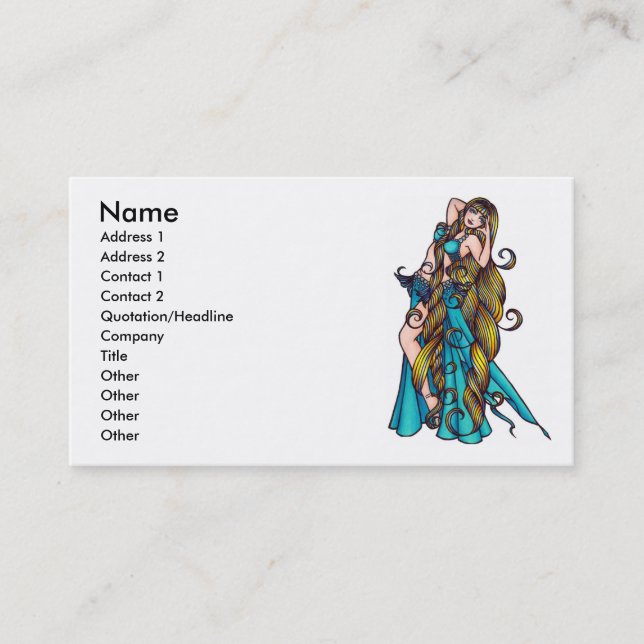 Belly Dance Business Cards (Front)