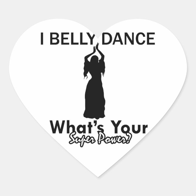 Belly Dance designs Heart Sticker (Front)