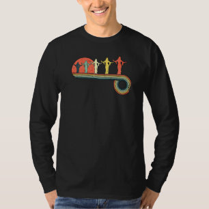 Belly Dance Girl Retro Vintage Sunset Rainbow T-Shirt