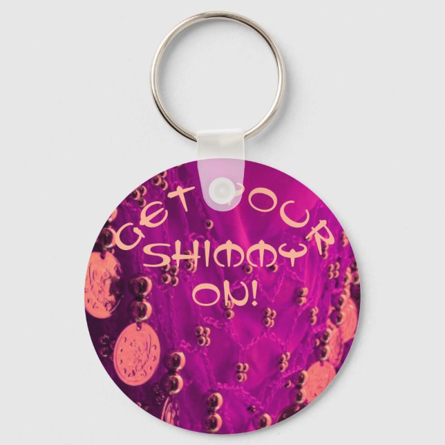 Belly dance hip scarf with coins keychain (Front)