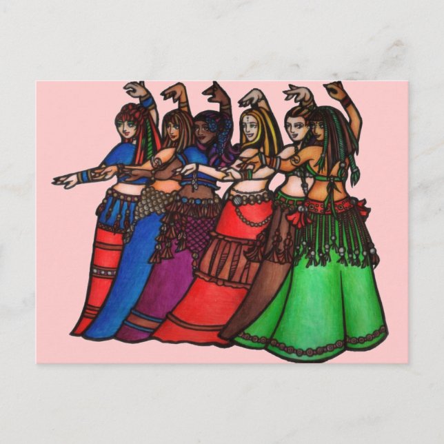 Belly Dancer art Postcard (Front)