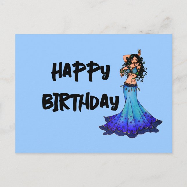 Belly Dancer Birthday Cards (Front)