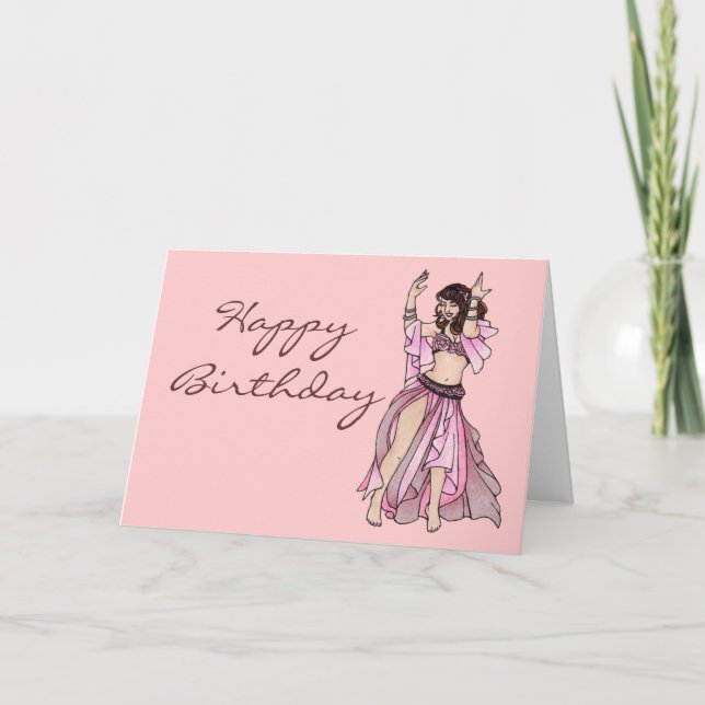 Belly Dancer Birthday Cards (Front)