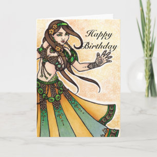 Belly Dancer Birthday Cards
