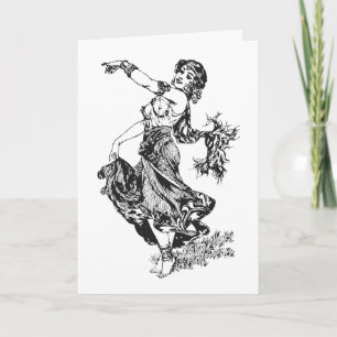 BELLY DANCER BIRTHDAY GREETING CARD