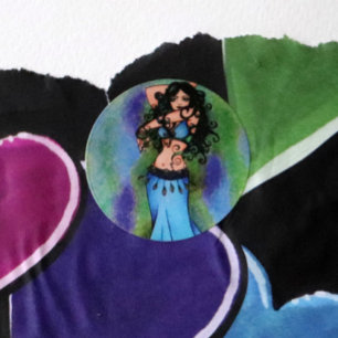 Belly Dancer Classic Round Sticker