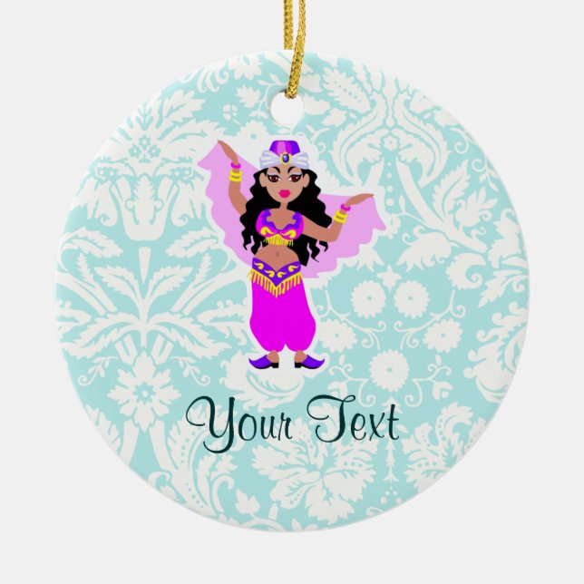 Belly Dancer; Cute Ceramic Tree Decoration (Front)