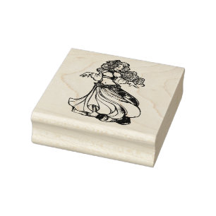 Belly Dancer Goddess Rubber Stamp