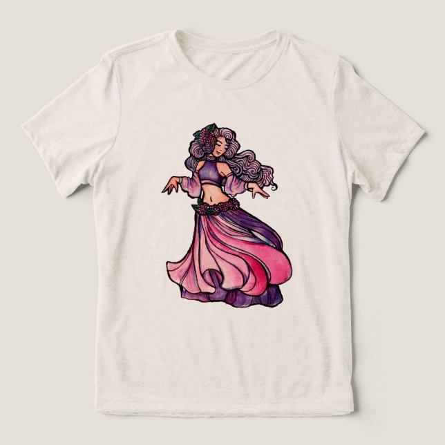 Belly Dancer Goddess                               Tri-Blend Shirt (Design Front)