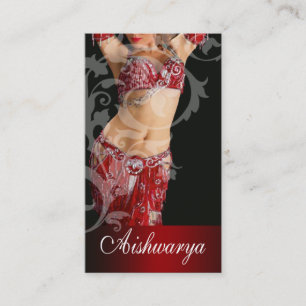 Belly Dancer III, Bollywood Hindi Fashion (red) Business Card