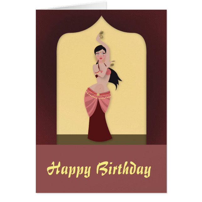 Belly Dancer Middle Eastern birthday (Front)