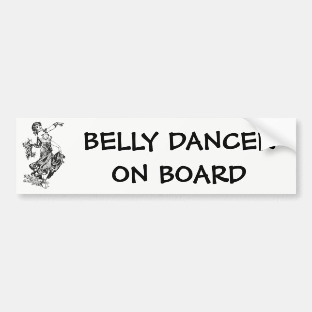 Belly Dancer On Board Bumper Sticker (Front)