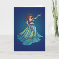 Belly Dancer Ruby Teal Art
