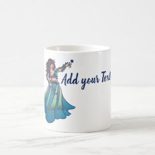 Belly Dancer Ruby Teal Art Coffee Mug