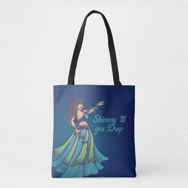 Belly Dancer Ruby Teal Art  Tote Bag (Front)