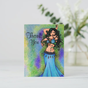 Belly Dancer Thank You  Postcard
