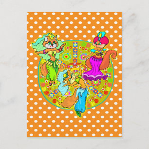 Belly Dancing Cats Postcard