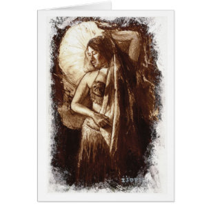 Belly Dancing Lady Card