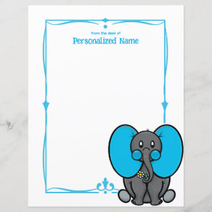 Belly Phant Blue Unlined Paper Sheet