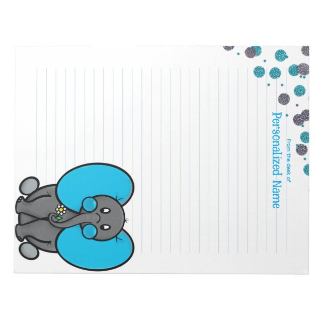 Belly Phant Dots Lined Notepad (Front)