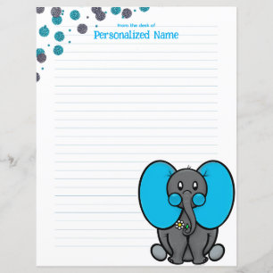 Belly Phant Dots Lined Paper Sheet