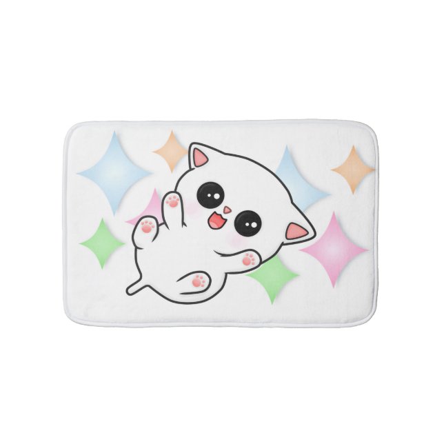 Belly Rub Time Kitten Bath Mat (Front)
