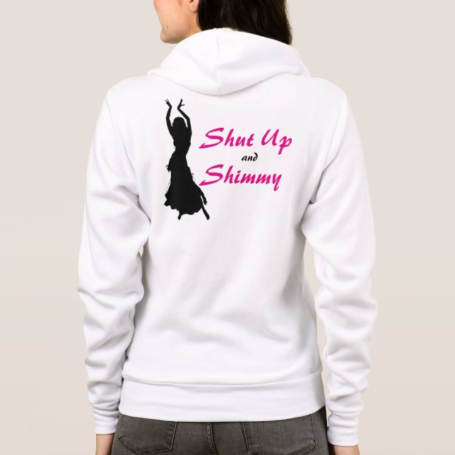 Bellydance Zip-Up Hoodie, American Apparel Hoodie (Back)