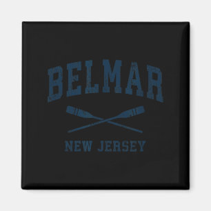 Belmar New Jersey Vintage Nautical Paddles Sports Magnet