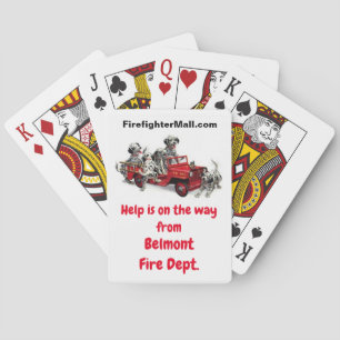 Belmont Fire Dept. Dalmation Firefighters Playing  Playing Cards