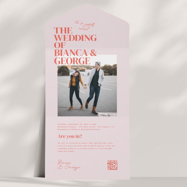 Belmont Photo Wedding All In One Invitation (Creator Uploaded)