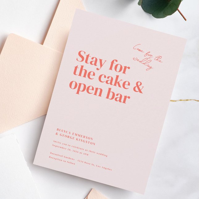 Belmont Typography Wedding Invitation (Creator Uploaded)